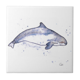 Porpoiseillustration Kakelplatta