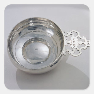 Porringer 1760 fyrkantigt klistermärke