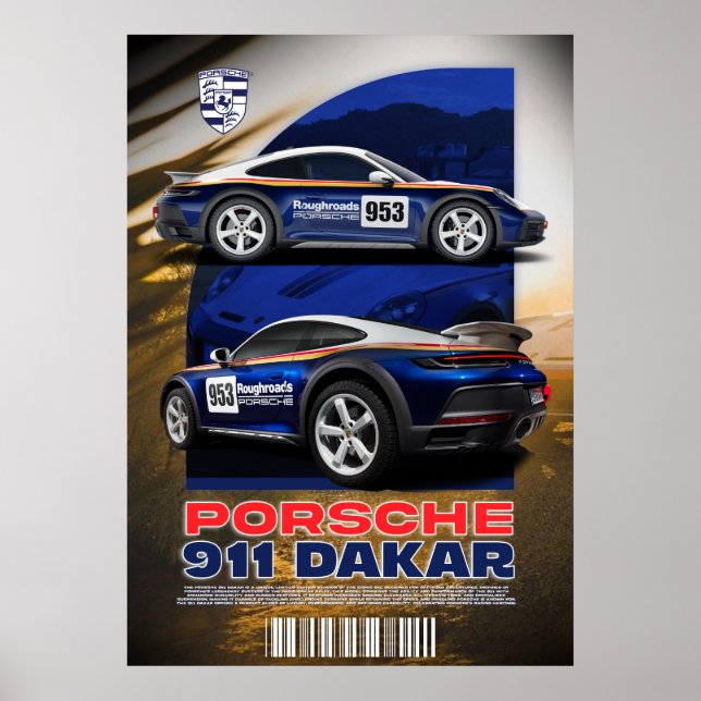 PORSCHE 911 DAKAR POSTER (Framsidan)