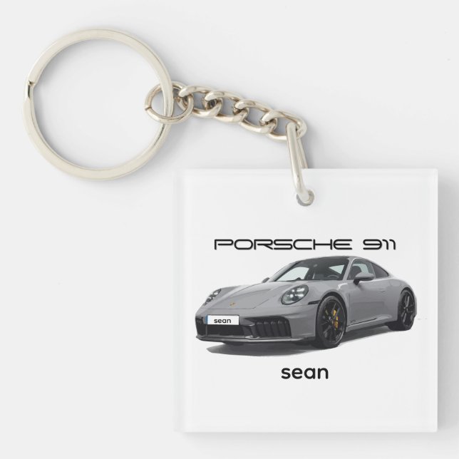Porsche 911 GTS 2026 Keychain (PERSONALIZED) 992.2 (Framsidan)