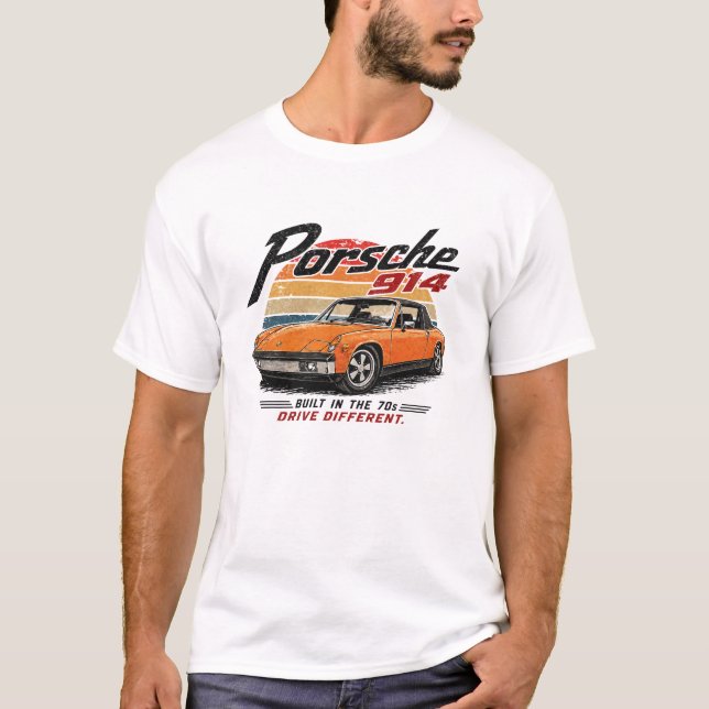 Porsche 914 Klassiker T Shirt (Framsida)