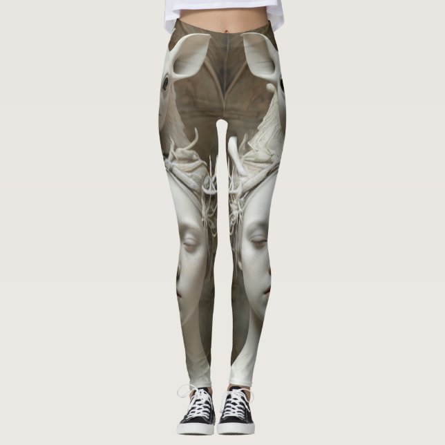 Porslin Vackra Goth Kusliga Varelser Leggings (Framsida)