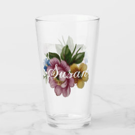 Porslininspirerad blomster glaskopp
