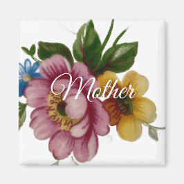 Porslininspirerad blomster  magnet