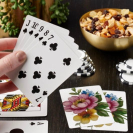 Porslininspirerade blommor casinokort