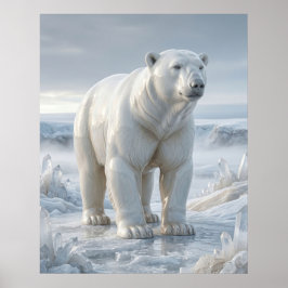 Porslins Isbjörn Kvarts Poster