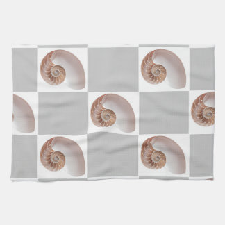 Porslins Snigelskal Minimalistisk Schackbrädemönst Kökshandduk