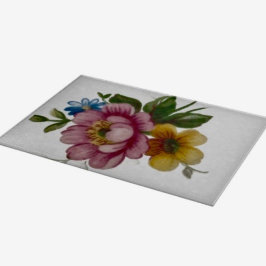 Porslinsinspirerad blomskärbräda