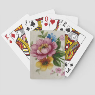 Porslinsinspirerad blomster casinokort