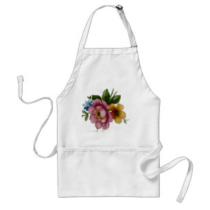 Porslinsinspirerad blomster förkläde