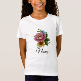 Porslinsinspirerad blomster  t shirt