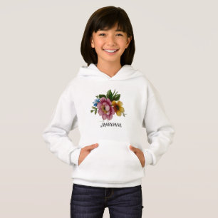 Porslinsinspirerad blomsterhuva t shirt