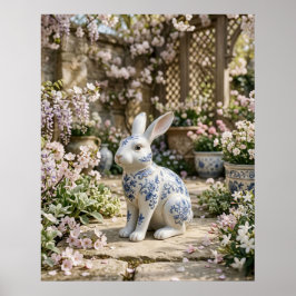 Porslinskanin Blomster Lugn Poster