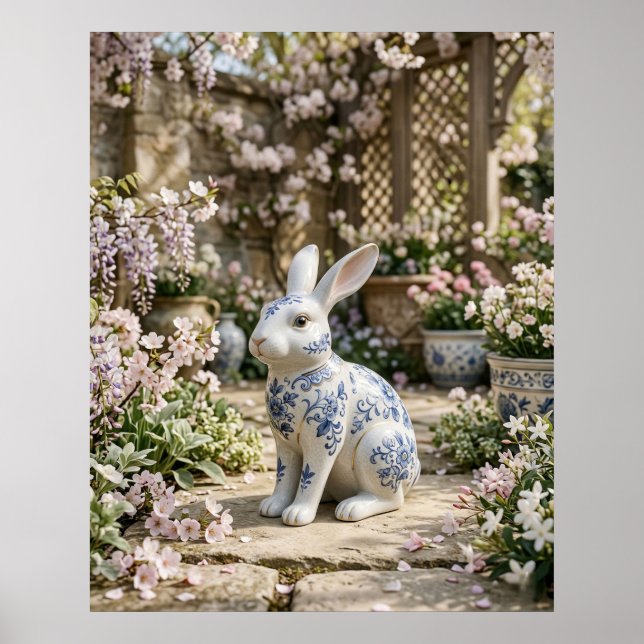 Porslinskanin Blomster Lugn Poster (Framsidan)