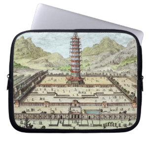 Porslintorn av Nanking, pläterar 12 från 'Ent Laptop Sleeve