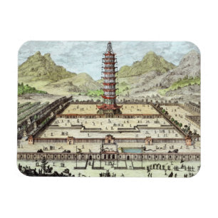 Porslintorn av Nanking, pläterar 12 från 'Ent Magnet