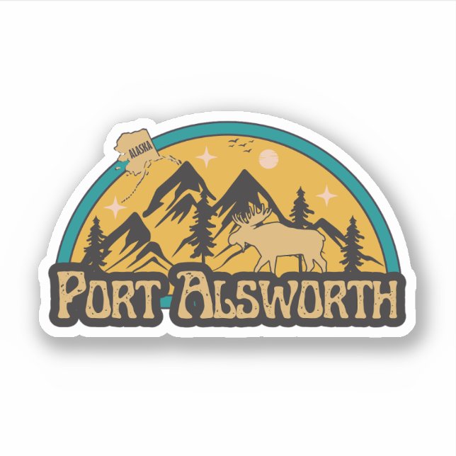 Port Alsworth, Alaska dekal (Framsida)