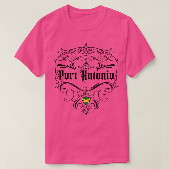 Port Antonio Vintage-design T Shirt (Design framsida)