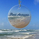 Port Aransas Beach i Texas Julgransprydnad Keramik<br><div class="desc">Foto av porten Aransas Beach i Texas. En underbar gåva till en Texan som kärlek Mustang Island på sommaren. En havstid i havet och sol är precis vad alla behöver.</div>