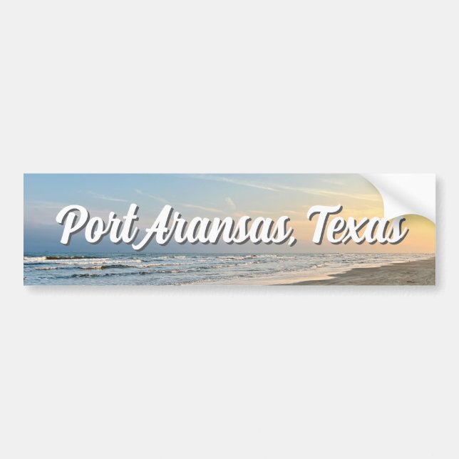Port Aransas Beach Sunset Texas Photography Bildekal (Framsidan)