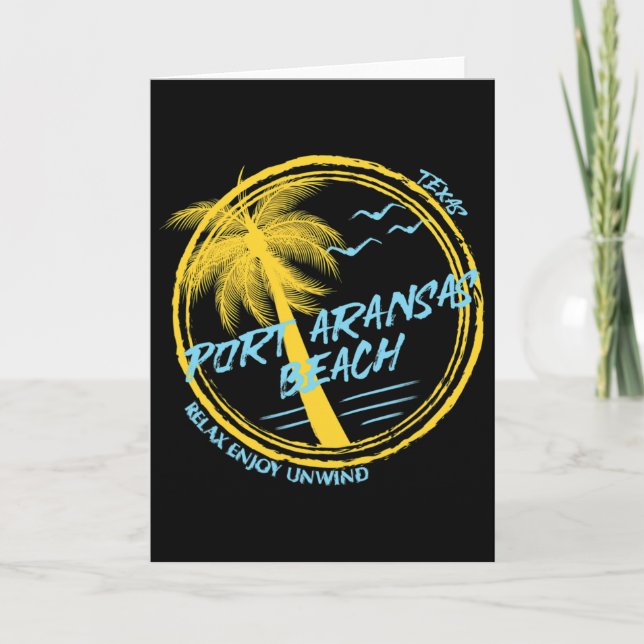 Port Aransas Strand Spring Break  Kort (Framsida)
