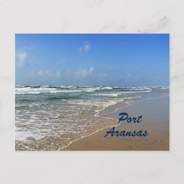 Port Aransas-stranden i Texas Vykort (Framsida)