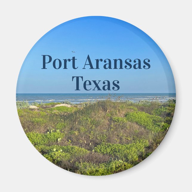 Port Aransas Texas Beach Grass Photography Magnet (Framsidan)