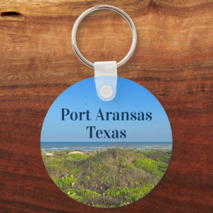 Port Aransas Texas Beach Grass Photography Nyckelring