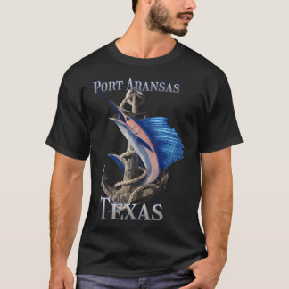 Port Aransas Texas Swordfish Marlin Ocean Fishing T Shirt