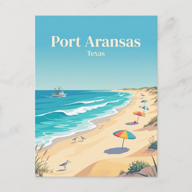 Port Aransas, Texas Vykort (Framsida)