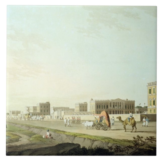 Port av Cheringhee, Calcutta, pläterar 32 från Kakelplatta (Framsidan)