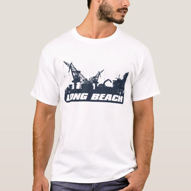 Port av Long Beach T Shirt (Framsida)