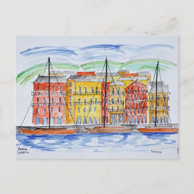 Port, Bastia | Korsika, Frankrike Vykort (Framsida)