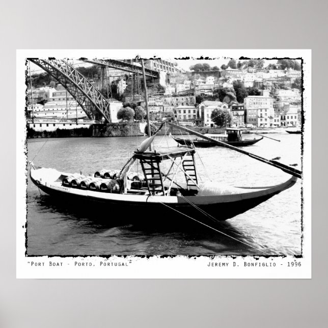 Port Boat - Porto, Portugal Photography Print Poster (Framsidan)