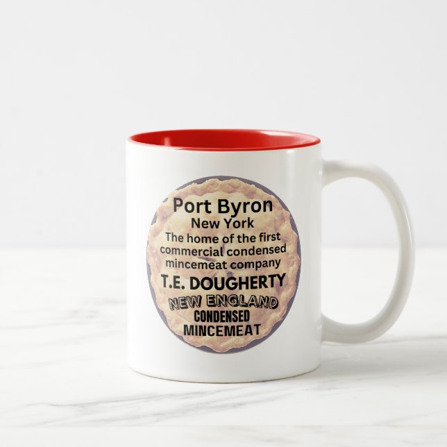 Port Byron, New York Home of Commercial Mincemeat Två-Tonad Mugg (Höger)