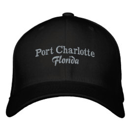 Port Charlotte Florida Embroized Baseball Hat Broderad Keps