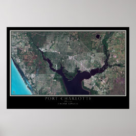 Port Charlotte Florida Satellite Poster Karta