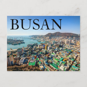 Port City Busan Sydkorea Vykort