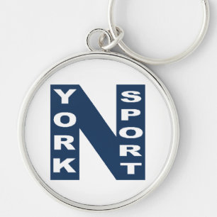 Port clé Rond Premium NEW YORK SPORT Rund Silverfärgad Nyckelring