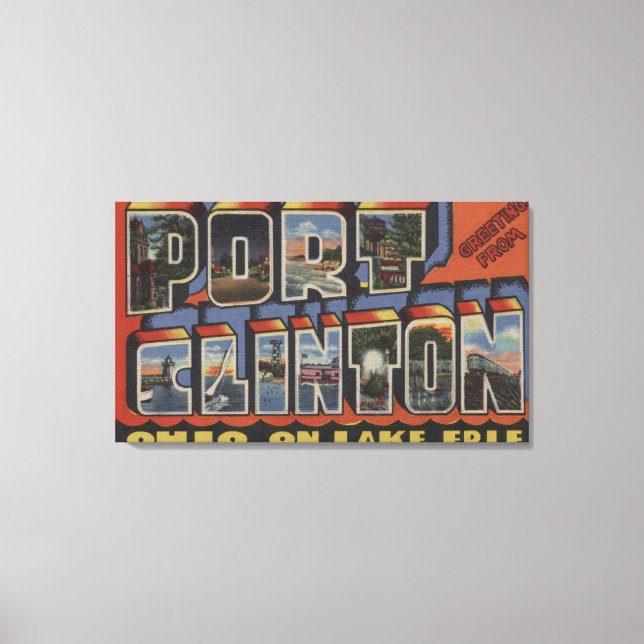 Port Clinton, Ohio - Sjö Erie Canvastryck (Framsida)