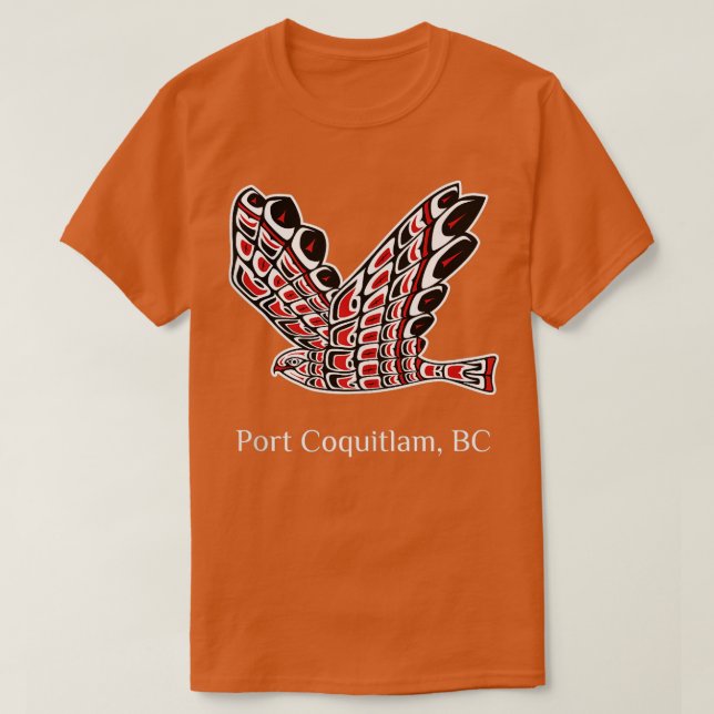 Port Coquitlam Redails Hawk Native Bird of Be A T Shirt (Design framsida)