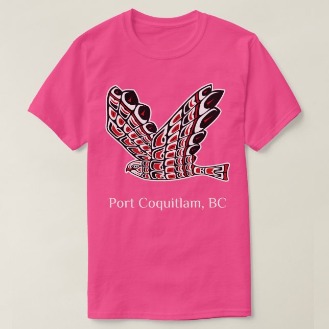 Port Coquitlam Redails Hawk Native Bird of Be A T Shirt (Design framsida)