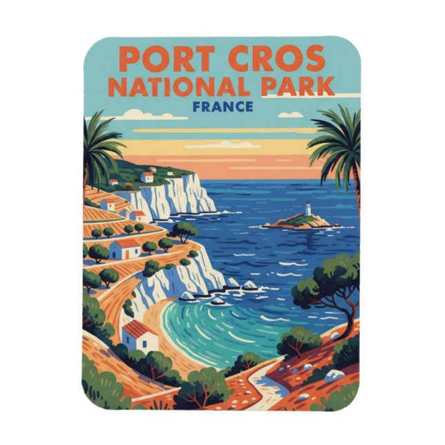 Port-Cros nationalpark Frankrike Resa Magnet (Vertikal)
