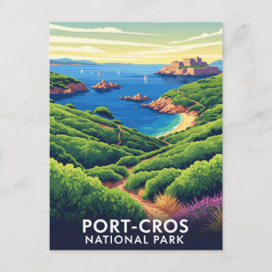 Port-Cros nationalpark Frankrike Travel Vykort