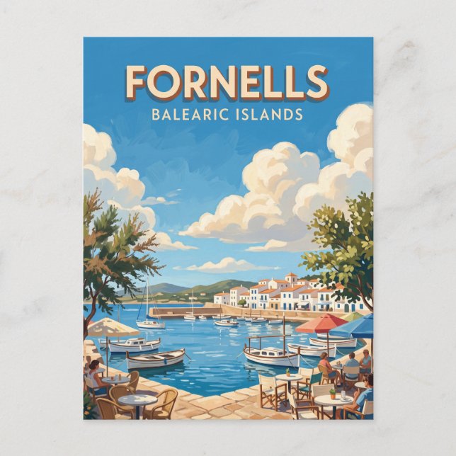 Port de Fornells Spanien Vykort (Framsida)