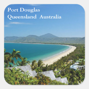 Port Douglas Sticker Fyrkantigt Klistermärke
