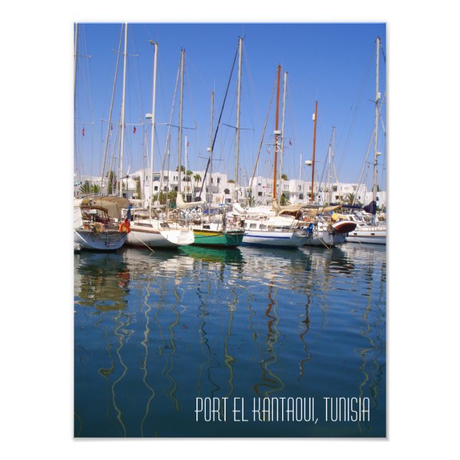 Port el Kantaoui Marina Boats Tunisienfoto Fototryck (Framsidan)