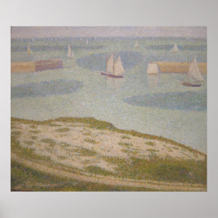 Port-en-Bessin-ankomst till hamnen Poster