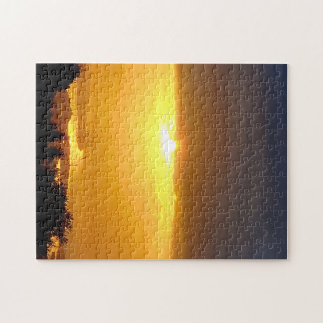 Port Glasgow Sunset Puzzle Pussel (Horisontell)