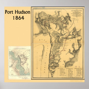 Port Hudson Kartor Poster